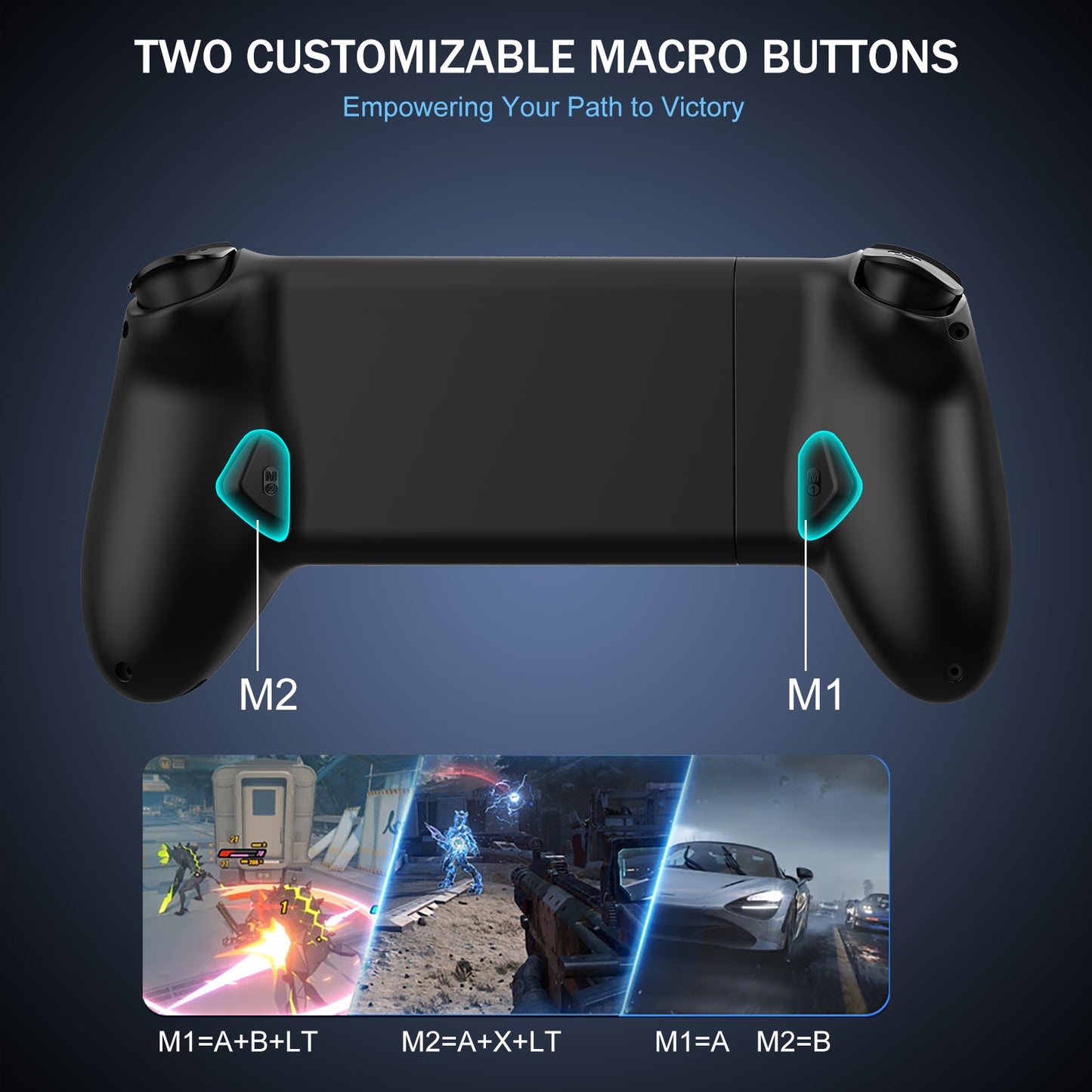 G-STORY Mobile Gaming Controller USB-C Wired&Bluetooth for Android,Dual Hall Joysticks&Ergonomic Design | Plug-and-Play Stream PC,Xbox,PS,Cloud Console Gaming android game controller