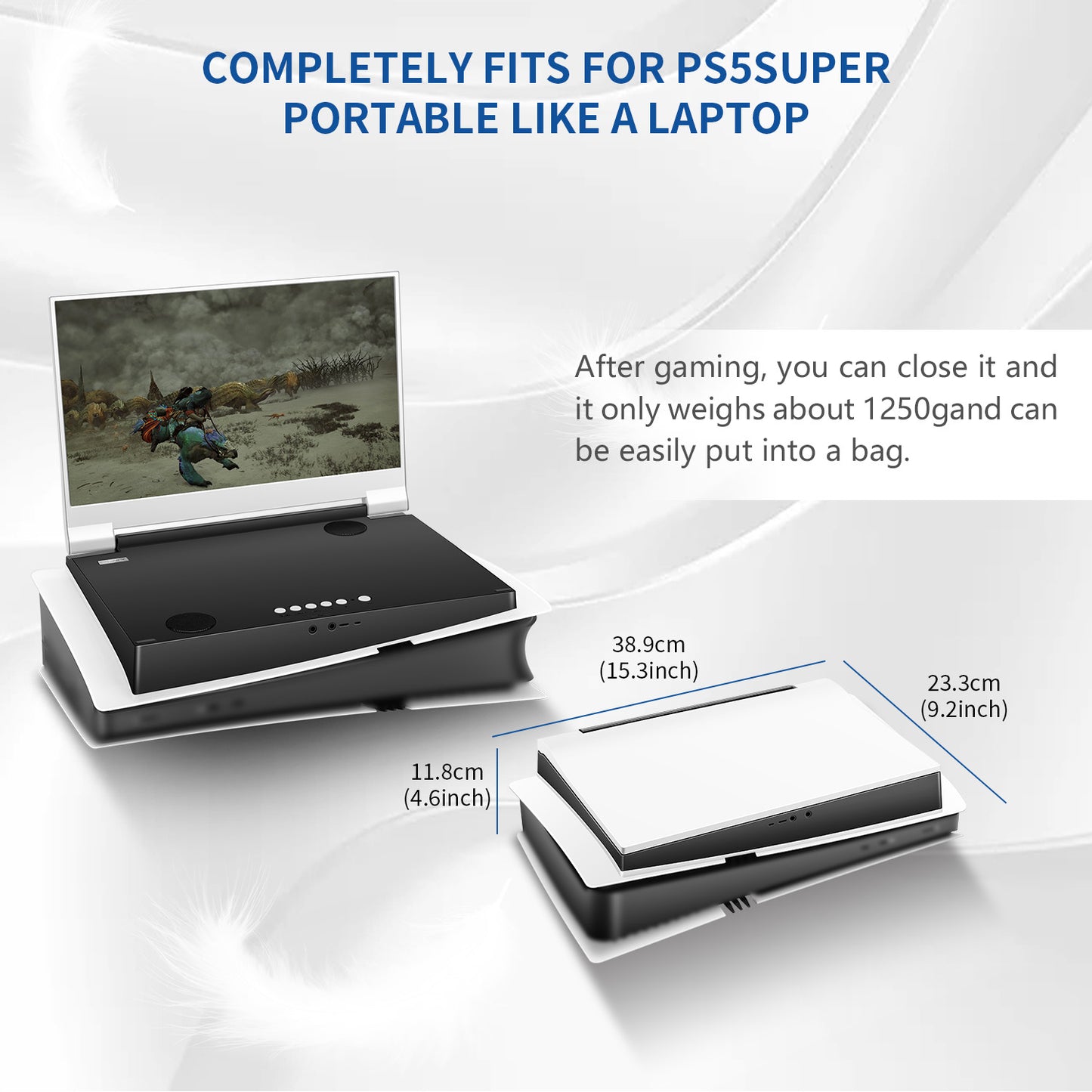 G-STORY 14" Inch IPS 4k 60Hz Portable Monitor Gaming Display Integrated with PS5 pro(not Included)
