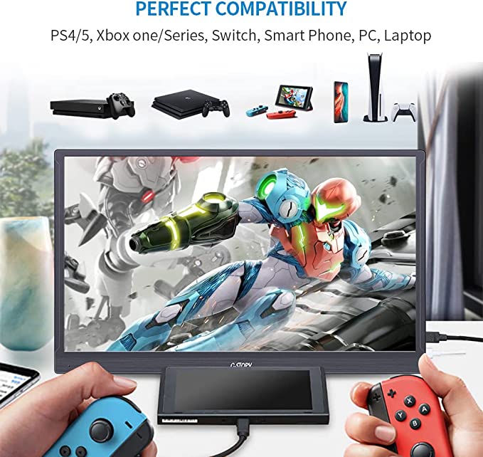 G-STORY 15.6 inch Touchscreen Portable Monitor 1080P Full HD IPS Gaming Display