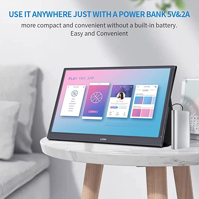 G-STORY 15.6 inch Touchscreen Portable Monitor 1080P Full HD IPS Gaming Display