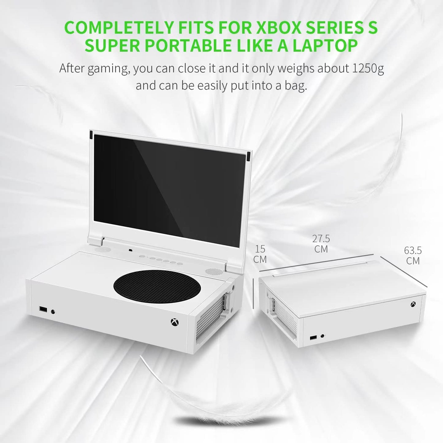 G-STORY 12.5‘’ Portable Monitor for Xbox Series S, 1080P Portable Gaming Monitor