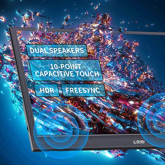 G-STORY 15.6 inch Touchscreen Portable Monitor 1080P Full HD IPS Gaming Display