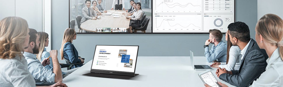 G-STORY Portable Monitor Integrated Cable Management 14” External Monitor