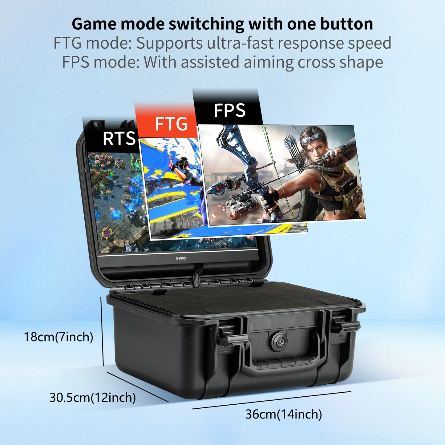 G-STORY 14" 4K&60Hz or 1080P&120Hz Portable Monitor Case for Switch 2(no Included)