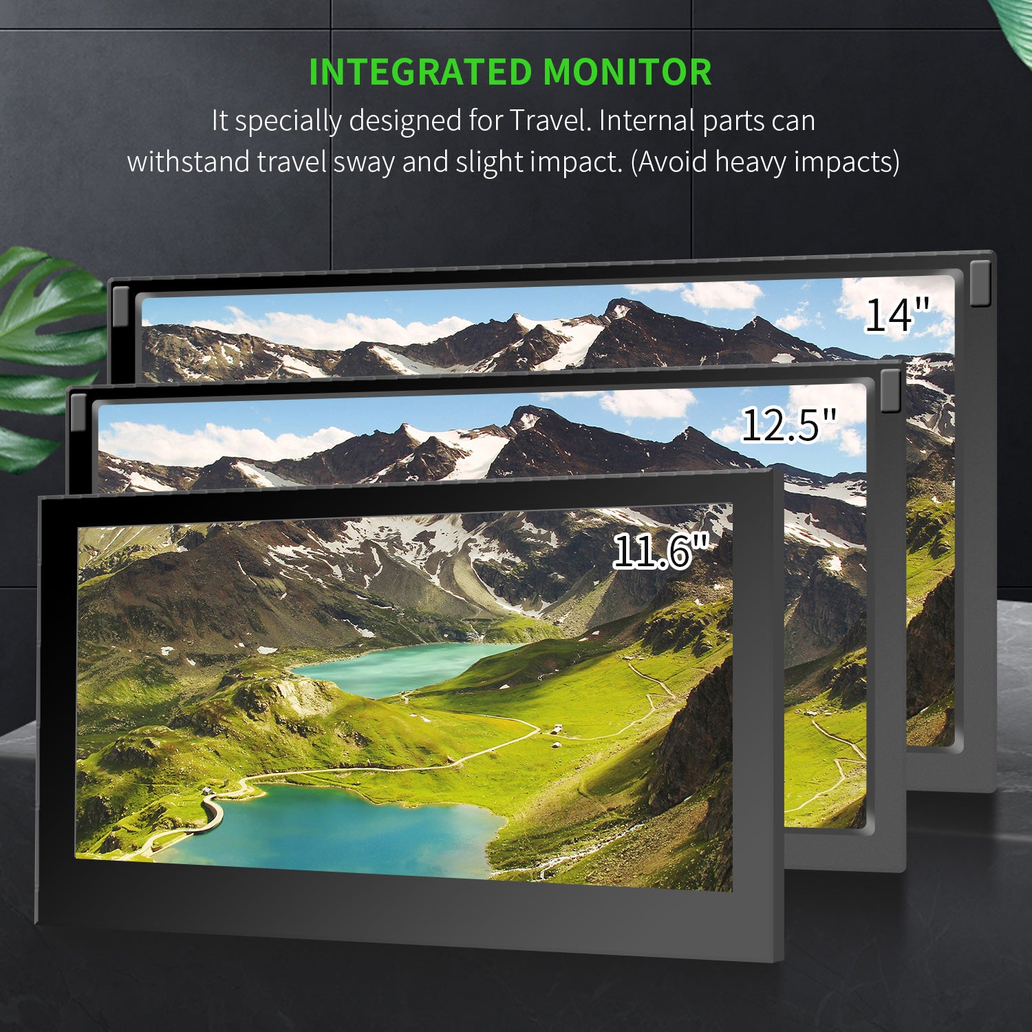 G-STORY 14'' Portable Monitor for Xbox Series X 4K Portable Gaming Monitor  IPS Screen for Xbox Series S（not Included） with Two HDMI, HDR, Freesync
