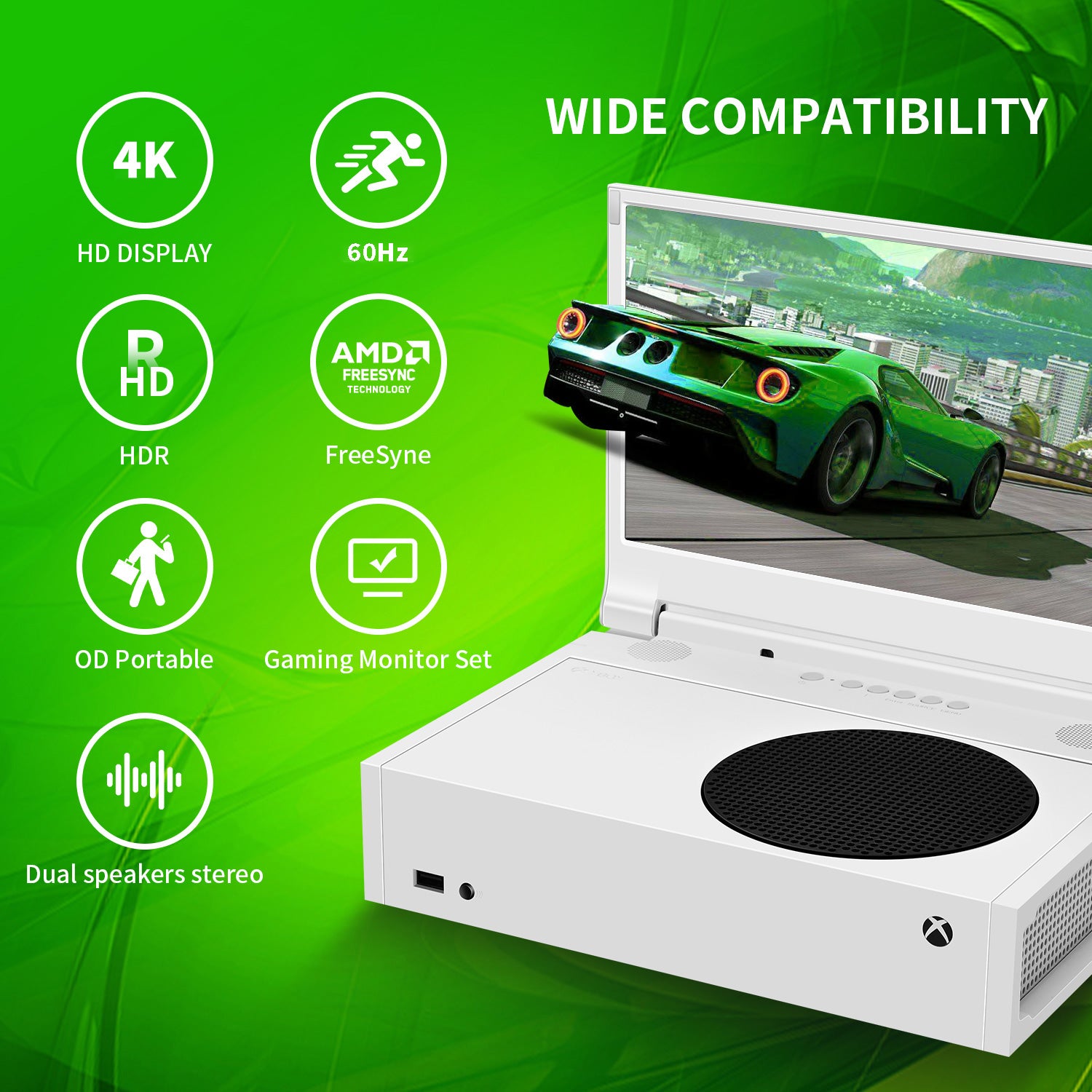 4k Ips HDR Xbox Series X Portable Gaming Monitor 12.5 Inch Display with Two  HDMI HDR Freesync Game Mode Travel Monitor - AliExpress