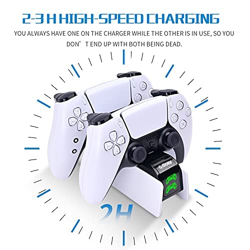 G-STORY PS5 Charging Station, Upgraded PS5 Controller Charging Station