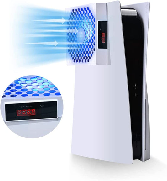G-STORY PS5 Cooling Fan,PS5 Fan Cooler System, Fan Speed Automactically Adjusted by Temperature(℃/℉), Low Noise