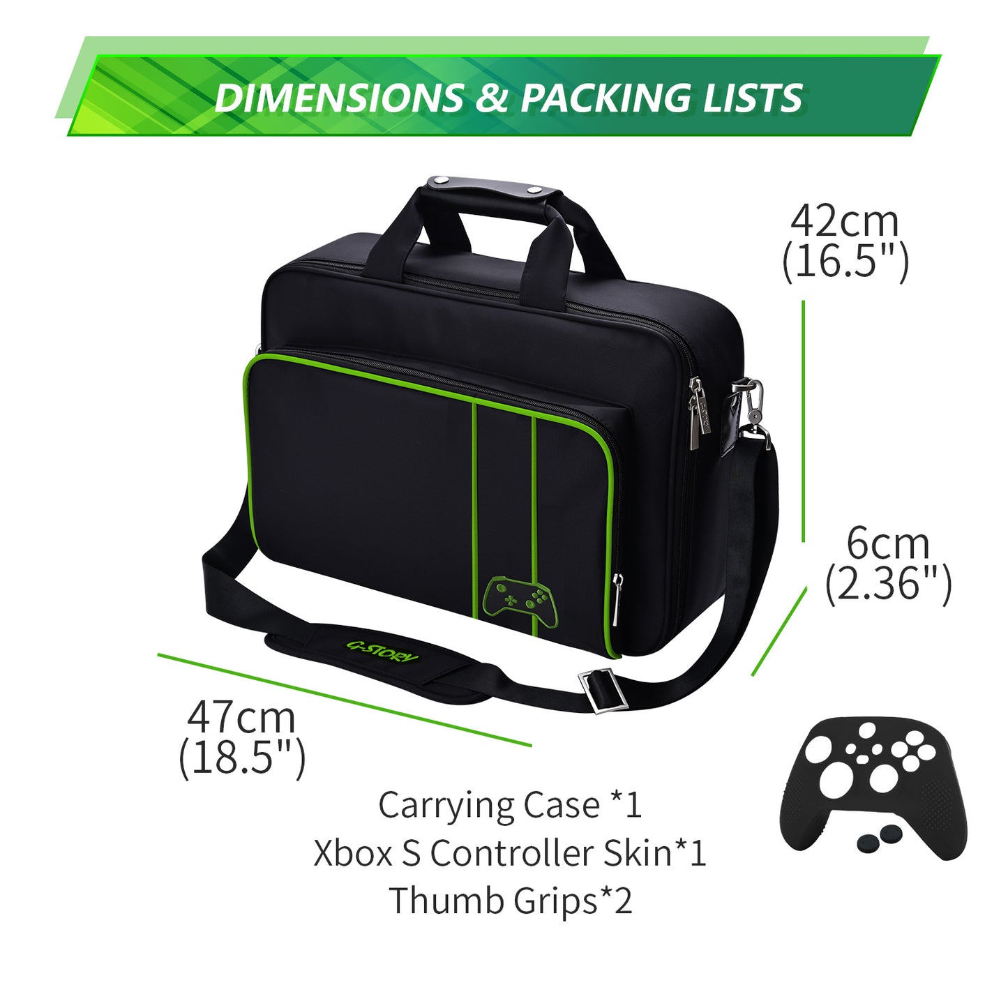 G-STORY Case Storage Bag for Xbox Series S Console integrate 15.6" monitor Carrying Case, Travel Bag for Xbox Controllers Xbox Games and Gaming Accessories