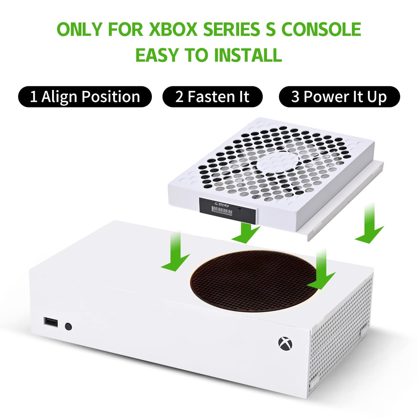 G-STORY Cooling Fan for Xbox Series S with Automatic Fan Speed Adjustable by Temperature
