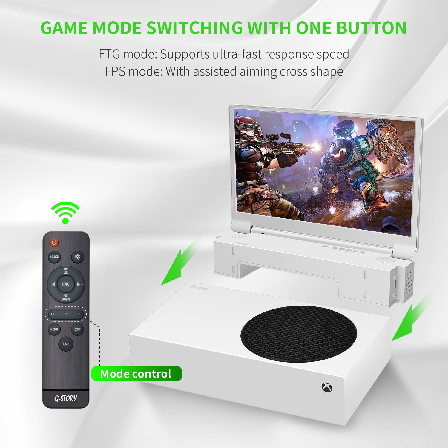G-STORY 12.5'' Portable Monitor, 1080P Gaming Monitor IPS Screen for Xbox  Series S（not Included） with Two HDMI, HDR, Freesync, Game Mode, Travel