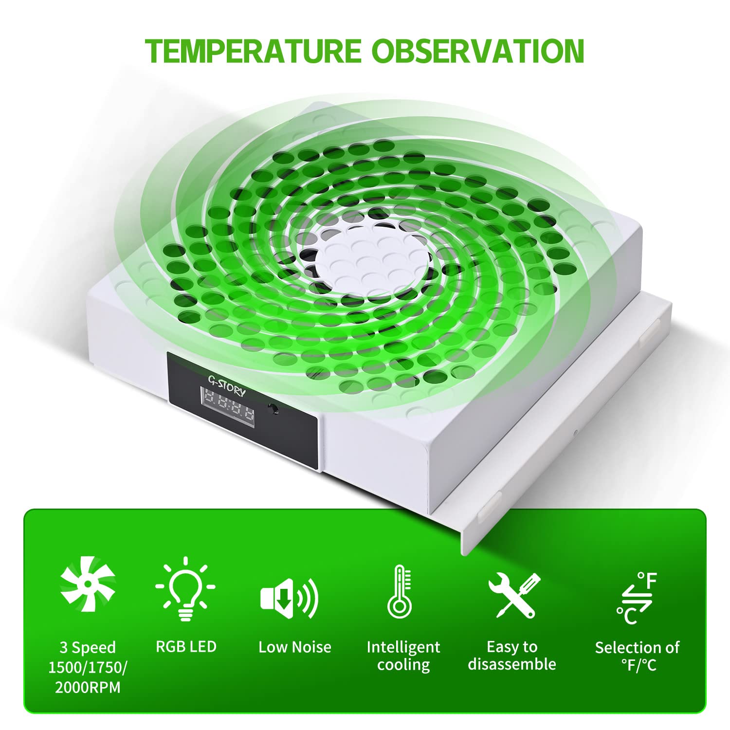 G-STORY Cooling Fan for Xbox Series S with Automatic Fan Speed