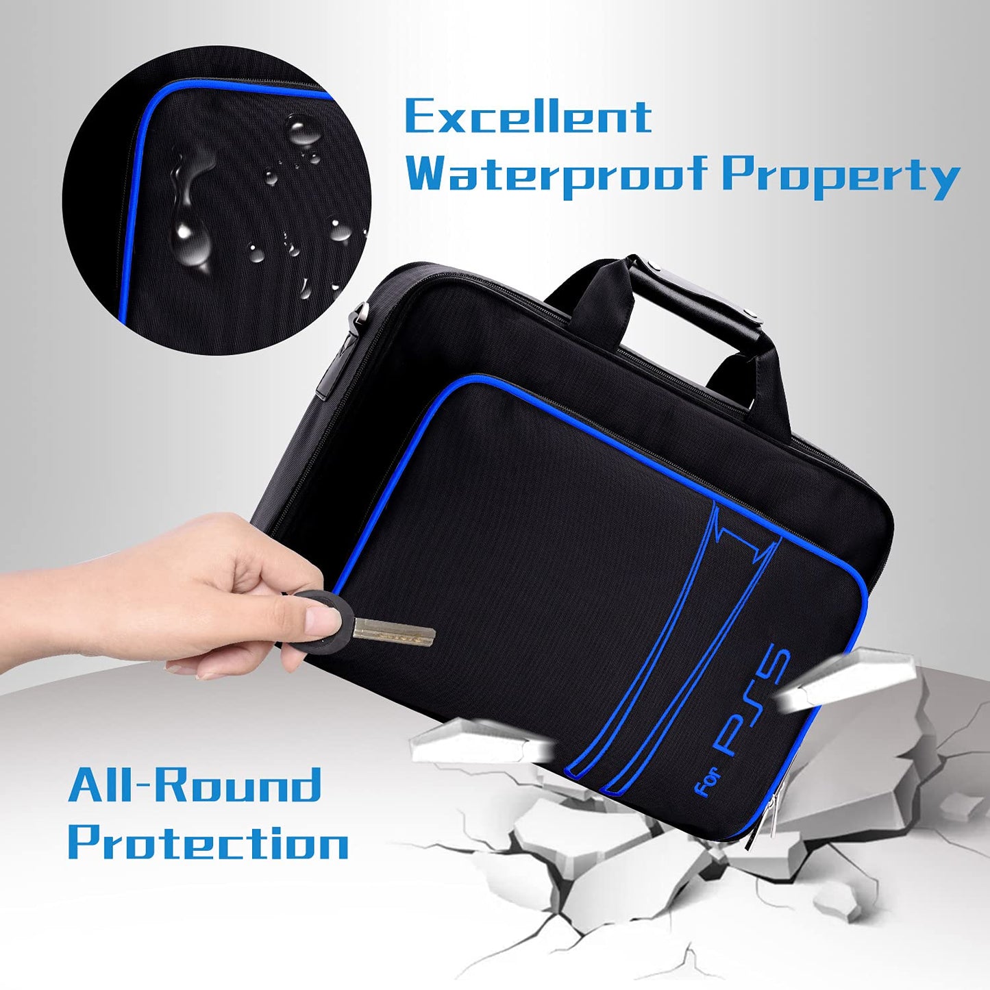 G-STORY PS5 Case, Carrying Case Travel Bag for PS5, Storage Bag Compatible PS5