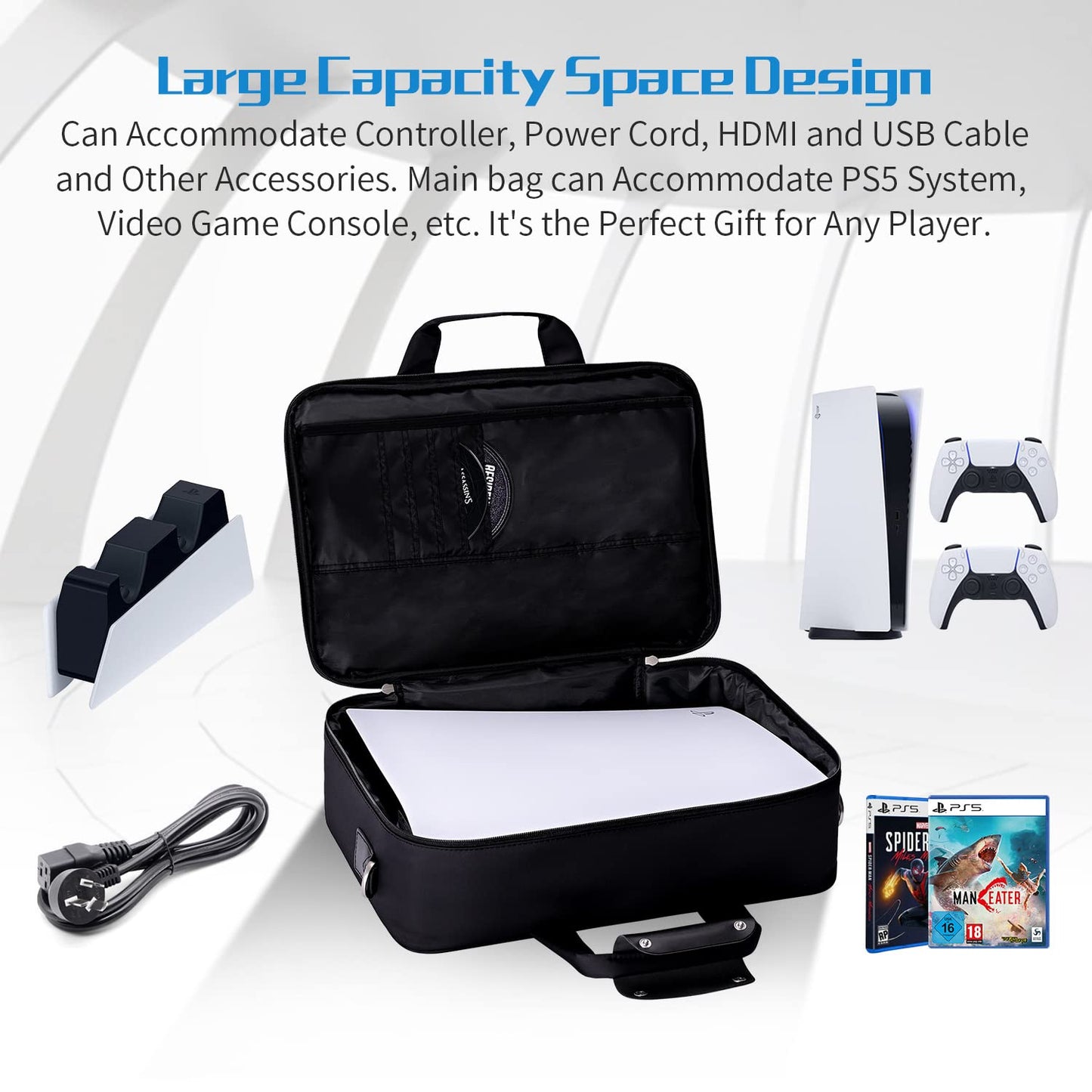 G-STORY PS5 Case, Carrying Case Travel Bag for PS5, Storage Bag Compatible PS5