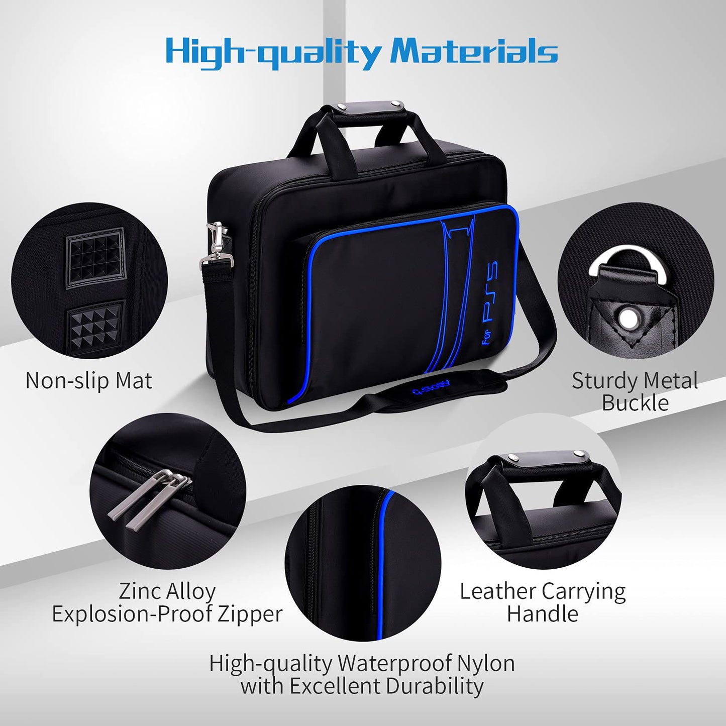 G-STORY PS5 Case, Carrying Case Travel Bag for PS5, Storage Bag Compatible PS5